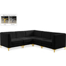 Manufacturer Color_Black -- Meridian Alina Fabric 5 pc Sectional IMAGE 1
