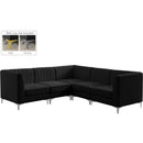  Manufacturer Color_Black -- Meridian Alina Fabric 5 pc Sectional IMAGE 2