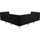  Manufacturer Color_Black -- Meridian Alina Fabric 5 pc Sectional IMAGE 5