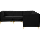  Manufacturer Color_Black -- Meridian Alina Fabric 5 pc Sectional IMAGE 7