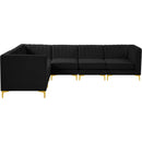  Manufacturer Color_Black -- Meridian Alina Fabric 6 pc Sectional IMAGE 10