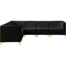  Manufacturer Color_Black -- Meridian Alina Fabric 6 pc Sectional IMAGE 11
