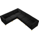  Manufacturer Color_Black -- Meridian Alina Fabric 6 pc Sectional IMAGE 12
