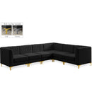  Manufacturer Color_Black -- Meridian Alina Fabric 6 pc Sectional IMAGE 1
