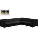  Manufacturer Color_Black -- Meridian Alina Fabric 6 pc Sectional IMAGE 2