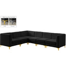  Manufacturer Color_Black -- Meridian Alina Fabric 6 pc Sectional IMAGE 3