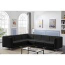  Manufacturer Color_Black -- Meridian Alina Fabric 6 pc Sectional IMAGE 6