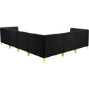  Manufacturer Color_Black -- Meridian Alina Fabric 6 pc Sectional IMAGE 7