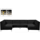  Manufacturer Color_Black -- Meridian Alina Fabric 6 pc Sectional IMAGE 2