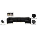 Meridian Alina Black Velvet Modular Sectional IMAGE 15