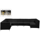  Manufacturer Color_Black -- Meridian Alina Fabric 8 pc Sectional IMAGE 2