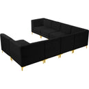  Manufacturer Color_Black -- Meridian Alina Fabric 8 pc Sectional IMAGE 5