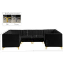  Manufacturer Color_Black -- Meridian Alina Fabric 8 pc Sectional IMAGE 20