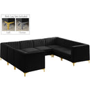  Manufacturer Color_Black -- Meridian Alina Fabric 8 pc Sectional IMAGE 5