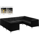  Manufacturer Color_Black -- Meridian Alina Fabric 8 pc Sectional IMAGE 6