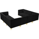  Manufacturer Color_Black -- Meridian Alina Fabric 8 pc Sectional IMAGE 9