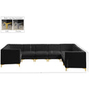  Manufacturer Color_Black -- Meridian Alina Fabric 8 pc Sectional IMAGE 19