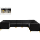  Manufacturer Color_Black -- Meridian Alina Fabric 8 pc Sectional IMAGE 1