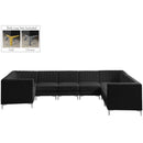 Manufacturer Color_Black -- Meridian Alina Fabric 8 pc Sectional IMAGE 2