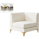 Meridian Alina Stationary Fabric Chair 604Cream-Corner IMAGE 1