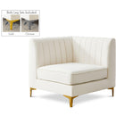  Manufacturer Color_Cream -- Alina Cream Velvet Upholstered Modular Corner Chair IMAGE 1