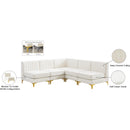  Manufacturer Color_Cream -- Alina 84.5" Cream Velvet Upholstered 5 pc Modular Sectional IMAGE 18