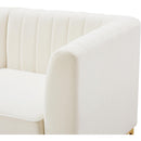  Manufacturer Color_Cream -- Alina 116.5" Cream Velvet Upholstered 5 pc Modular Sectional IMAGE 11