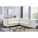  Manufacturer Color_Cream -- Alina 91" Cream Velvet Upholstered 5 pc Modular Sectional IMAGE 3