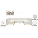  Manufacturer Color_Cream -- Alina 116.5" Cream Velvet Upholstered 6 pc Modular Sectional IMAGE 15