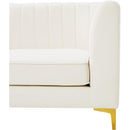  Manufacturer Color_Cream -- Alina 142" Cream Velvet Upholstered 7 pc Modular Sectional IMAGE 10