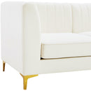  Manufacturer Color_Cream -- Alina 142" Cream Velvet Upholstered 7 pc Modular Sectional IMAGE 9