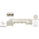 Meridian Alina Cream Velvet Modular Sectional IMAGE 19