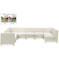  Manufacturer Color_Cream -- Alina 142" Cream Velvet Upholstered 8 pc Modular Sectional IMAGE 1