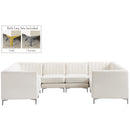  Manufacturer Color_Cream -- Alina 116.5" Cream Velvet Upholstered 8 pc Modular Sectional IMAGE 2