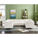  Manufacturer Color_Cream -- Alina 116.5" Cream Velvet Upholstered 8 pc Modular Sectional IMAGE 4