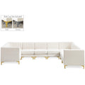 Manufacturer Color_Cream -- Alina 142" Cream Velvet Upholstered 8 pc Modular Sectional IMAGE 1