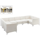  Manufacturer Color_Cream -- Alina 142" Cream Velvet Upholstered 8 pc Modular Sectional IMAGE 6