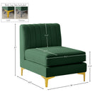  Manufacturer Color_Green -- Alina Green Velvet Upholstered Modular Armless Chair IMAGE 17