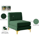  Manufacturer Color_Green -- Alina Green Velvet Upholstered Modular Armless Chair IMAGE 18