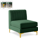  Manufacturer Color_Green -- Alina Green Velvet Upholstered Modular Armless Chair IMAGE 1