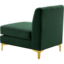  Manufacturer Color_Green -- Alina Green Velvet Upholstered Modular Armless Chair IMAGE 5