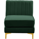  Manufacturer Color_Green -- Alina Green Velvet Upholstered Modular Armless Chair IMAGE 6