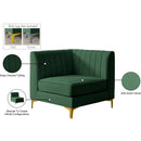 Manufacturer Color_Green -- Alina Green Velvet Upholstered Modular Corner Chair IMAGE 18