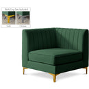  Manufacturer Color_Green -- Alina Green Velvet Upholstered Modular Corner Chair IMAGE 1