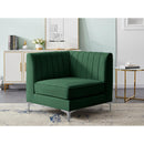  Manufacturer Color_Green -- Alina Green Velvet Upholstered Modular Corner Chair IMAGE 4