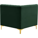  Manufacturer Color_Green -- Alina Green Velvet Upholstered Modular Corner Chair IMAGE 5
