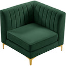  Manufacturer Color_Green -- Alina Green Velvet Upholstered Modular Corner Chair IMAGE 6
