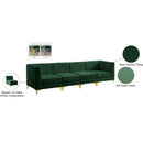  Manufacturer Color_Green -- Alina 116.5" Green Velvet Upholstered 4 pc Modular Sofa IMAGE 18
