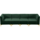  Manufacturer Color_Green -- Alina 116.5" Green Velvet Upholstered 4 pc Modular Sofa IMAGE 7