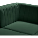  Manufacturer Color_Green -- Alina 91" Green Velvet Upholstered 3 pc Modular Sofa IMAGE 12